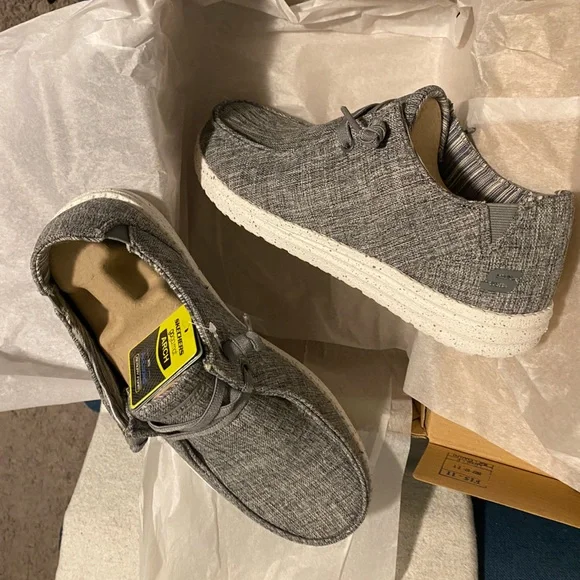 New Skechers “Melson - Chad” Men’s Gray Casual Slip-On Loafers Shoes 10 Skechers Melson Chad Gray Slip On Sneakers Shoes Relaxed Fit  main image 2